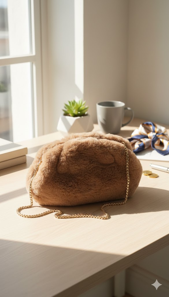 Peluş Çanta Vizon